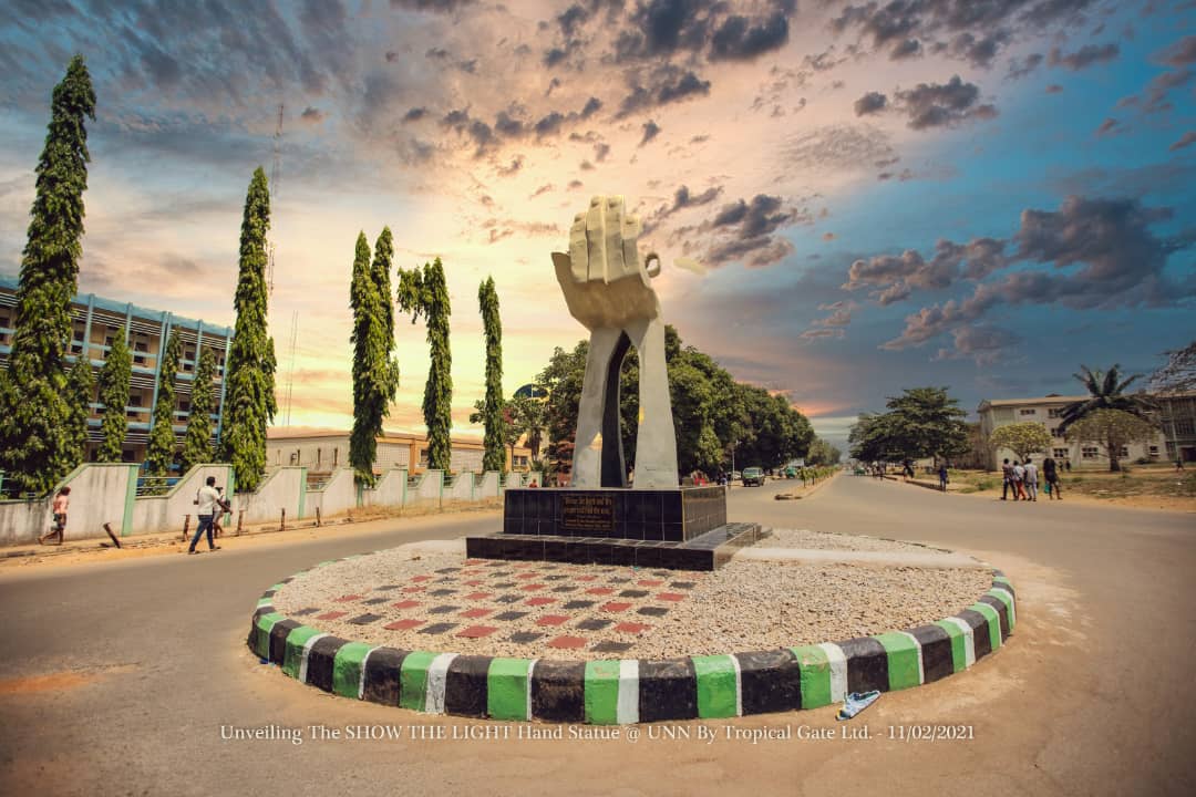 The University Of Nigeria Nsuka To Unveil The Gigantic “Show The Light” Hand Statue