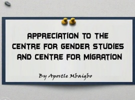 Centre For Gender Studies (CGS) in collaboration with Centre For Migration Studies (CMS-NAU), Nnamdi Azikiwe University, Awka, host the 1st professor Akachi Ezeigbo international conference on gender 17th & 18th October, 2024